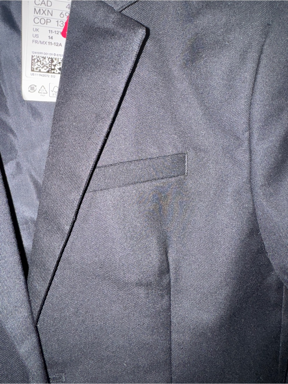 H&M Black Kids Blazer Jacket - Classic Tailored Look - Picture 6 of 6